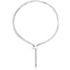 Breil, Collezione Hypnotic, Collana Donna Semirigida in Acciaio Lucido, Design Serpente, Pratica Chiusura, Idea Regalo Donna