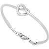 Breil, Collezione B&ME, Bracciale Donna, Bracciale Rigido in Acciaio Lucido, con Design Minimal, Ricercato e Simbolico a Forma di Cuore, Ideale per un Regalo Speciale, Misura Medium, 44-56 cm, Silver