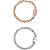 Breil Magnetica System pack contenente due bracciali da donna della collezione Magnetica. Bracciali intercambiabili e con pratica chiusura magnetica, nei colori rosa e argento