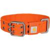 Carhartt Collare per cani completamente regolabile, in nylon resistente, per passeggiate e addestramento, arancione acceso, L