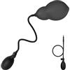 BDSMJOY Plug anale dilatatore gonfiabile in silicone C376 Unisex (Nero, A)