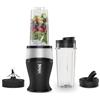Ninja Frullatore sottile da 700 W e frullatore, 2 tazze da 470 ml con beccuccio, frullatore personale, frullatore per ghiaccio e frutta congelata, argento/nero, QB3001UKS