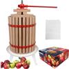 Home>it HOME It® Torchietto per frutta 18L in legno di quercia - Pressa manuale con sacchetto filtrante incluso - Per mele, pere, bacche e altro - Certificato FSC & LFGB