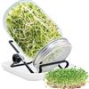 Frogetu Barattolo Germogliatore Set, Kit di Barattoli per Germogliamento di Semi, 750ml Germogliatore in Vetro, 1 Coperture, 1 Supporti e 1 Vassoio, per Broccoli, germogli e Semi