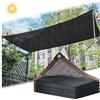 Pxzybd Tessuto Ombreggiante Per Piante,Rete Ombreggiante Nera 2×3m 2×5m 3×3m 3×4m 3×5m 4×5m,Rete Telo Ombra Di 85%,Vele Parasole,Tenda Da Sole,Telone Ombreggiante Con Occhielli,Black-1.5x7m(4.9 * 23ft)