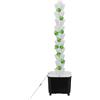FENGLY Torre idroponica a 50 fori, kit per la coltivazione a 10 piani, sistema di coltivazione idroponica con pompa di idratazione e 4 ruote, torre idroponica da giardino con serbatoio dell'acqua da 40 l