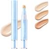Generico Correttore e Fondotinta Dual-Effect, Penna 2 in 1 Fondotinta Liquido e Correttore Occhi, Lunga Tenuta 24H, Copertura per Segni d'Acne e Macchie, Effetto Illuminante (#01)