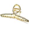 QinGoo Grande fermaglio per capelli in metallo a forma di croce, elegante accessorio per capelli, 11,5 cm, oro