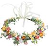 REBECCAGIBSON Corona Di Fiori Di Rosa, Fascia Per Ghirlande Floreali,Ghirlanda Di Capelli Di Fiori Da Sposa Bohémien Colorati per matrimoni, feste
