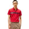 Tommy Hilfiger Uomo Maglietta Polo Maniche Chest Insert Regular Fit, Multicolore (Medium Red), XS