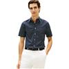 Tommy Hilfiger Uomo Camicia Flex Poplin Maniche Corte, Blu (Desert Sky/Allover), XL
