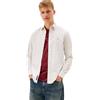 Tommy Jeans Uomo Camicia Stripe Oxford Slim Fit, Grigio (Dark Greenery/Stripes), L