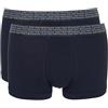 Emporio Armani Boxer da Uomo con Logo Allover Elastico, Confezione da 2, Blu, M, Blu, M