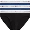 Tommy Hilfiger Uomo Slip Hipster Confezione da 3 con Fascia con Logo, Multicolore (Blk/Blu JN/AG Sea), XXL