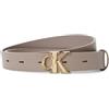 Calvin Klein Donna Cintura Buckle 2,5 cm in Pelle, Marrone (Dessert Taupe/Antique Light Gold), 115 cm
