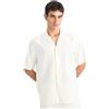 DeFacto Camicia a maniche corte da uomo - Camicie da uomo elegante tessuto Sabbia M, sabbia, Medium