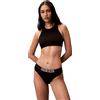 Calvin Klein Donna Top Bikini Bralette High Neck con Spalline Incrociate, Nero (Black), M