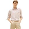 Tommy Hilfiger Uomo Camicia Linen Bengal Stripe Regular Fit, Beige (Sandalwood/Stripe), L