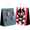 Folat 27473 Decorazione pirata per compleanno bambini - Sacchetti Regalo - Pirate Party - 20 x 27 cm - 6 pezzi - Festa dei pirati, ragazza e ragazzo
