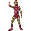 Rubie's Rubies Official Avengers Endgame Iron Man, Costume Classico per Bambini - taglia Large, Età 8-10