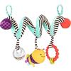 B. toys Wiggle Wrap, Giocattolo a Spirale per Passeggino e Culla, Set da 4