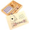 MGM GAMES - 3 Giochi in 1 Domino, Mikado e 1 Gioco di Carte - Gioco di Società - 140790-2 a 6 Giocatori - Famiglia - Giocattolo per Bambini - Regalo - A partire da 3 anni