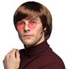 Boland 85811 - Parrucca John, Capelli Sintetici, per Adulti, per Uomo, Accessorio per Costume, Hippie, Flower Power, Anni '60, Anni '70, Lennon, Pop Star, Festa a Tema, Carnevale