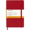 Moleskine Classic Notebook, Taccuino a Righe, Copertina Rigida e Chiusura Elastica, Formato Medium 11,5 x 18 cm, Colore Rosso Scarlatto, 208 Pagine