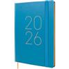 Finocam - Agenda 2026 settimanale verticale, gennaio a dicembre (12 mesi), agenda A5 con elastico e nastro a punti, copertina morbida flessibile liscia, blu, spagnolo