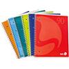 BM BeMore - Blocco Spiralato Color, 0105338-60 Fogli - Blocco Spiralato con Fori Formato A5 - Rigatura 4 mm con Quadretti 4 mm - Carta 90 g/mq - 8 Colori Assortiti - Confezione 5 pezzi