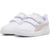 Puma Courtflex V3 Glitz V PS Sneaker, Bianco-Rosa nebbioso, Taglia 42