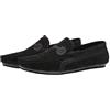 Kanggrei Mocassini da Guida da Uomo Dettagli Cuciture in Ecopelle Tomaia in Pelle Scamosciata Suola in Gomma Antiscivolo Tacco Piatto Flessibile Mocassino Slip-on Classico Casual