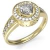 Guess JUBR04671JWYG - Anello da donna con cuore solitario con cristalli dorati