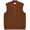Universal Works Gilet Zip Waistcoat Uomo Cacao