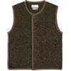 Universal Works Gilet Lancaster Bouclet Fleece Uomo Brown