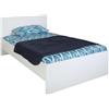 Composad | Letto Singolo della Linea ESPRESSO per Cameretta, Struttura per Materasso da 90x200 cm, Letto Bambini e Ragazzi, (LxAxP): 95,8x93,5x206,2 cm, Bianco Laccato