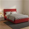 Dmora Talamo Italia - Letto matrimoniale Bibiana, Letto contenitore con rivestimento in tessuto, 100% Made in Italy, Apertura frontale, con materasso Cm 160x190 incluso, Blu
