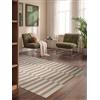 Hanse Home Tappeto in lana Vika, tessuto a mano ed ecologico, moderno, per soggiorno, camera da letto, sala da pranzo, corridoio, 160 x 230 cm, beige naturale e bianco
