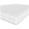 Amazon Basics Materasso Singolo in Schiuma di Comfort a 7 Zone, Medio-Rigido (H3), 90 x 200 x 15 cm, Bianco