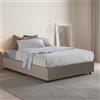 Dmora Talamo Italia - Letto piazza e mezza Sara, Letto contenitore con rivestimento in ecopelle, 100% Made in Italy, Apertura frontale, con materasso Cm 120x200 incluso, Tortora