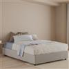Dmora Letto Piazza e Mezza Sara, Letto Contenitore con Rivestimento in Ecopelle, 100% Made in Italy, Apertura Frontale, con Materasso Cm 120x200 Incluso, Bianco