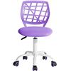 FurnitureR 1 set sedia da ufficio regolabile in altezza, sedia girevole con grande design schienale in griglia, scrivania senza braccioli, sedia da ufficio, viola