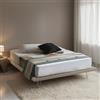 Talamo Italia - Letto matrimoniale Linda, Letto fisso in tessuto con piedini, 100% Made in Italy, adatto per materasso Cm 160x200, Beige