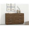 Dmora - Credenza Solene, Buffet da soggiorno, Madia da salotto, Dispensa da cucina, 140x40 h82 cm, Noce
