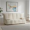 Talamo Italia Divano Letto 3 posti Allegra, Sofà con Apertura a Carrello in Tessuto Imbottito, Cuscini Inclusi, 100% Made in Italy, Cm 165x90h85, Beige