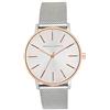 Armani Exchange Orologio a tre lancette da donna, cassa in acciaio inossidabile 36 mm e bracciale a maglie in acciaio inossidabile, AX5537, Tono argento e tono oro