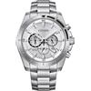 CITIZEN Orologio analogico al quarzo da uomo con cinturino in acciaio inox AN8200-50A, argento, misura unica, Bracciale