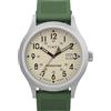 Timex Orologio da uomo Expedition Scout da 40 mm, cinturino in silicone verde, quadrante naturale, cassa in acciaio IP TW4B30100
