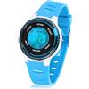 DTKID Orologio Digitale Bambini, LED 7 Colori, Sveglia, Timer, Impermeabile