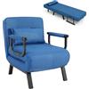 SOARS Poltrona Letto Singolo, 3 in 1 Divano Letto Trasformabile (Blu)